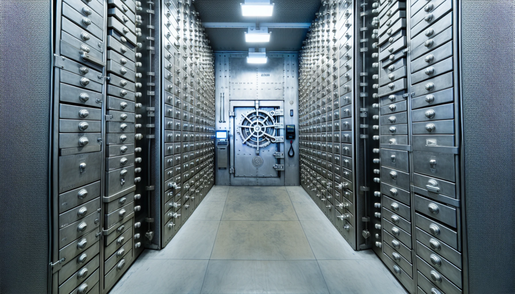 High-security vault with safety deposit boxes